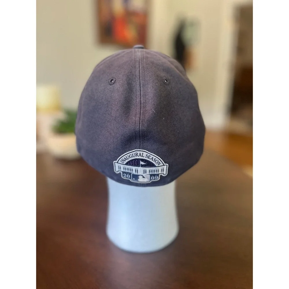 New Era NY Yankees Hat Mens 7 1/2 Navy Excellent 2009 Inaugural Season 59Fifty